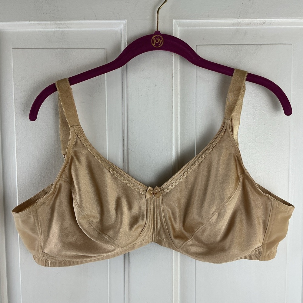 Amoena Rita SB 2004 Mastectomy Bra Nude Beige Wire Free Soft Cup 42C Pocketed